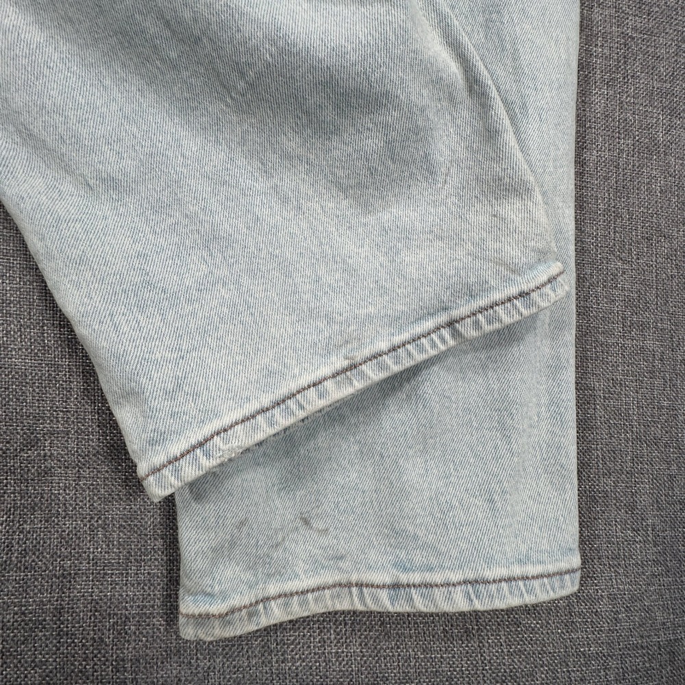 American Eagle Highest Rise Baggy Straight Jeans Womens 12 Blue 90s PLEASE READ - Picture 4 of 14